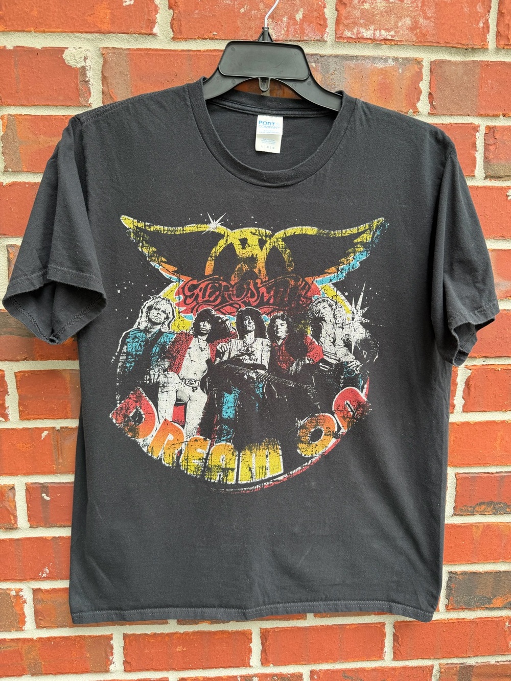 Vintage Aerosmith Dream On Large Black Graphic Band Short Sleeve T-Shirt P1